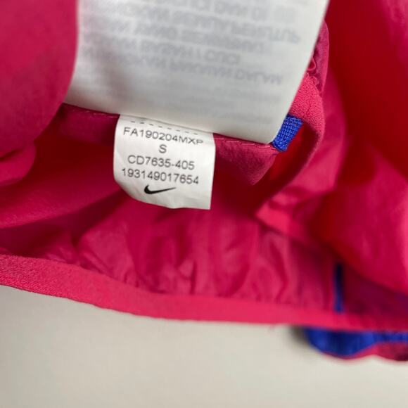 Nike Lab ACG Anorak Pullover Mens Small Hyper Royal Rush Pink Outdoors Pocket - Picture 9 of 9